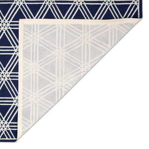 Liora Manne Capri Hex Indoor Outdoor Rug Navy