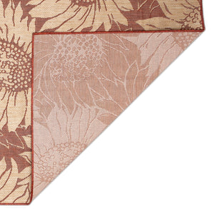 Liora Manne Carmel Sunflower Field Indoor Outdoor Area Rug Chili