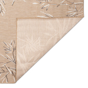 Liora Manne Carmel Bamboo Border Indoor Outdoor Area Rug Sand