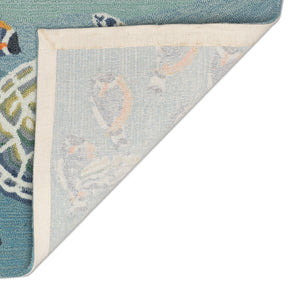 Liora Manne Frontporch Turtle And Fish Indoor Outdoor Rug Ocean