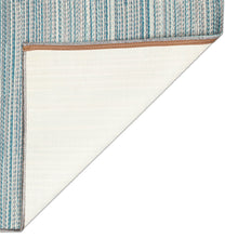 Load image into Gallery viewer, Liora Manne Miranda Tweed Stripe Indoor Outdoor Area Rug Aqua