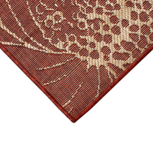 Liora Manne Carmel Sunflower Field Indoor Outdoor Area Rug Chili
