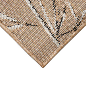 Liora Manne Carmel Bamboo Border Indoor Outdoor Area Rug Sand