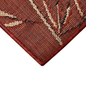Liora Manne Carmel Bamboo Border Indoor Outdoor Area Rug Chili