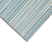 Load image into Gallery viewer, Liora Manne Miranda Tweed Stripe Indoor Outdoor Area Rug Aqua