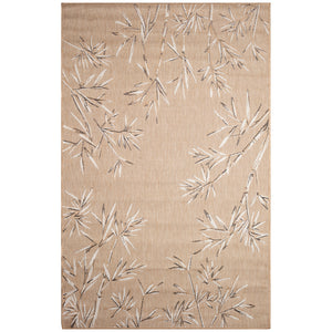 Liora Manne Carmel Bamboo Border Indoor Outdoor Area Rug Sand