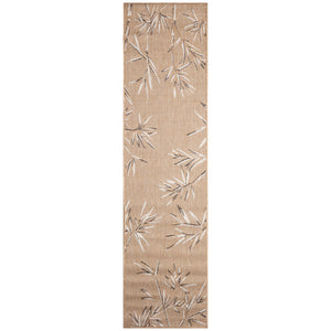Liora Manne Carmel Bamboo Border Indoor Outdoor Area Rug Sand