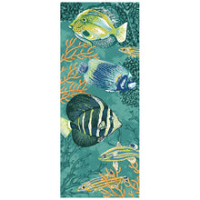 Load image into Gallery viewer, Liora Manne Marina Fish Indoor Outdoor Area Rug Aqua