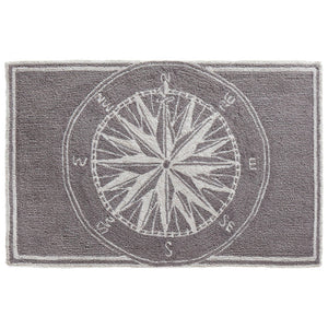 Liora Manne Frontporch Compass Indoor Outdoor Area Rug Grey