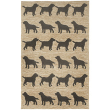 Load image into Gallery viewer, Liora Manne Frontporch Doggies Indoor Outdoor Area Rug Black