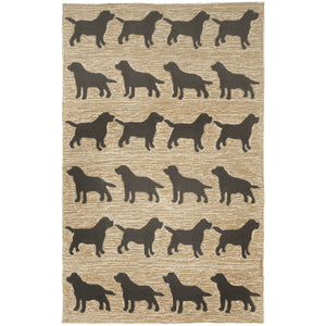 Liora Manne Frontporch Doggies Indoor Outdoor Area Rug Black