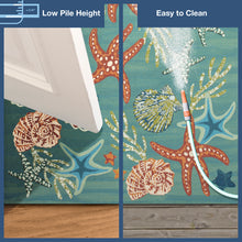 Load image into Gallery viewer, Liora Manne Marina Starfish Song Indoor Outdoor Area Rug Aqua