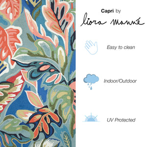 Liora Manne Capri On Holiday Indoor Outdoor Rug Aqua