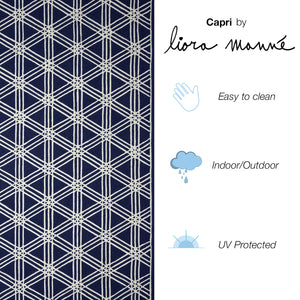 Liora Manne Capri Hex Indoor Outdoor Rug Navy