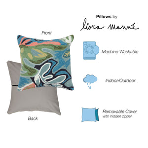 Liora Manne Frontporch On Holiday Indoor Outdoor Pillow Aqua