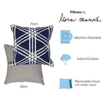 Load image into Gallery viewer, Liora Manne Frontporch Hex Indoor Outdoor Pillow Navy