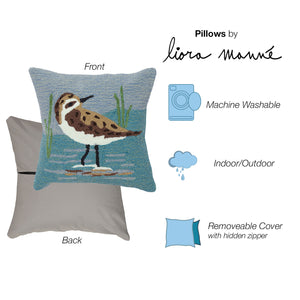 Liora Manne Frontporch Sandpiper Indoor Outdoor Pillow Lake