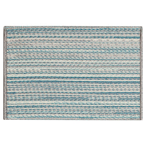 Liora Manne Miranda Tweed Stripe Indoor Outdoor Area Rug Aqua