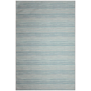 Liora Manne Miranda Tweed Stripe Indoor Outdoor Area Rug Aqua
