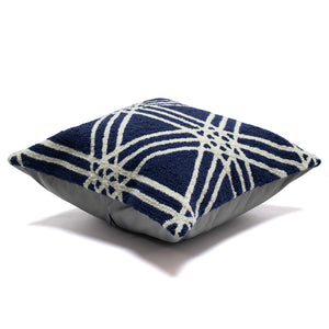 Liora Manne Frontporch Hex Indoor Outdoor Pillow Navy