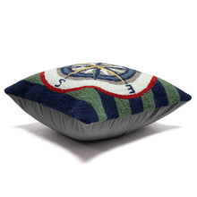 Load image into Gallery viewer, Liora Manne Frontporch Striped Compass Indoor Outdoor Pillow Multi