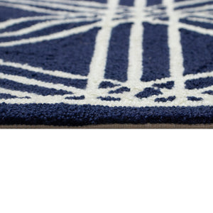 Liora Manne Capri Hex Indoor Outdoor Rug Navy