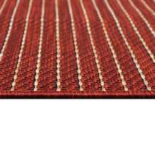 Load image into Gallery viewer, Liora Manne Carmel Texture Stripe Indoor Outdoor Area Rug Chili