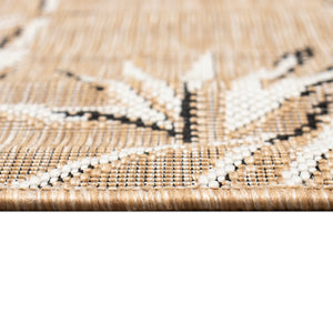 Liora Manne Carmel Bamboo Border Indoor Outdoor Area Rug Sand