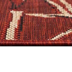Liora Manne Carmel Bamboo Border Indoor Outdoor Area Rug Chili