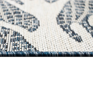 Liora Manne Carmel Reef Border Indoor Outdoor Area Rug Navy