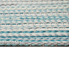 Load image into Gallery viewer, Liora Manne Miranda Tweed Stripe Indoor Outdoor Area Rug Aqua