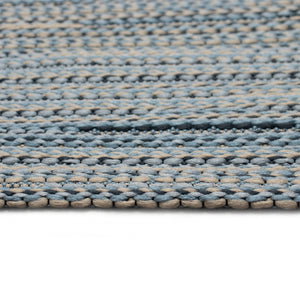 Liora Manne Miranda Tweed Stripe Indoor Outdoor Area Rug Denim