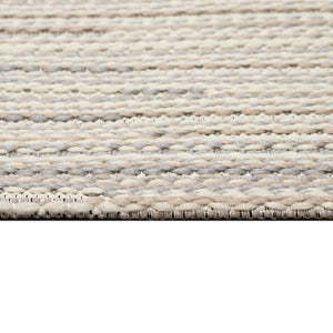 Liora Manne Miranda Tweed Stripe Indoor Outdoor Area Rug Silver/Brown