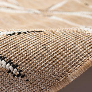 Liora Manne Carmel Bamboo Border Indoor Outdoor Area Rug Sand