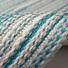 Load image into Gallery viewer, Liora Manne Miranda Tweed Stripe Indoor Outdoor Area Rug Aqua
