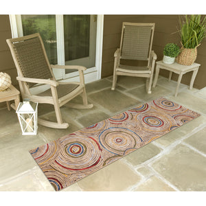 Liora Manne Marina Basket Circles Indoor Outdoor Area Rug Multi