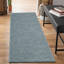 Load image into Gallery viewer, Liora Manne Soleil Wrought Iron Indoor Outdoor Rug Aqua