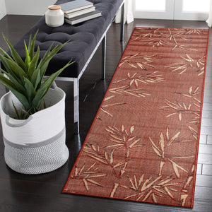 Liora Manne Carmel Bamboo Border Indoor Outdoor Area Rug Chili