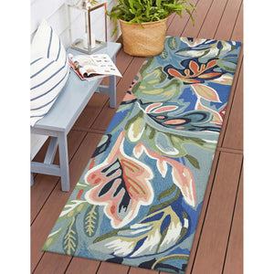 Liora Manne Capri On Holiday Indoor Outdoor Rug Aqua