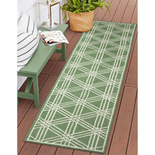 Load image into Gallery viewer, Liora Manne Capri Hex Indoor Outdoor Area Rug Green