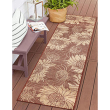 Load image into Gallery viewer, Liora Manne Carmel Sunflower Field Indoor Outdoor Area Rug Chili