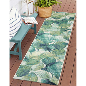 Liora Manne Marina Lotus Indoor Outdoor Area Rug Green