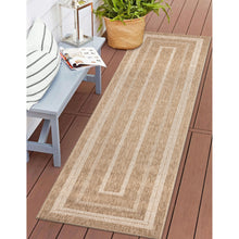 Load image into Gallery viewer, Liora Manne Sahara Multi Border Indoor Outdoor Area Rug Ivory