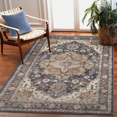 Liora Manne Ariana Heriz Indoor Area Rug Navy