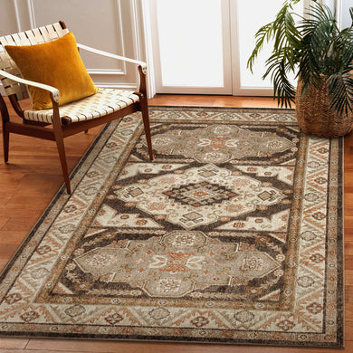 Liora Manne Ariana Floral Medallion Indoor Area Rug Earth