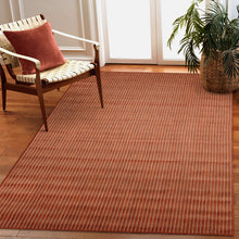 Load image into Gallery viewer, Liora Manne Carmel Texture Stripe Indoor Outdoor Area Rug Chili