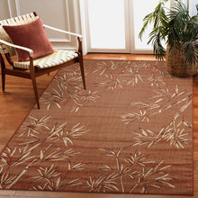 Load image into Gallery viewer, Liora Manne Carmel Bamboo Border Indoor Outdoor Area Rug Chili