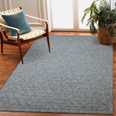 Liora Manne Carmel Pyramid Indoor Outdoor Rug Aqua