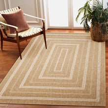 Load image into Gallery viewer, Liora Manne Sahara Multi Border Indoor Outdoor Area Rug Ivory