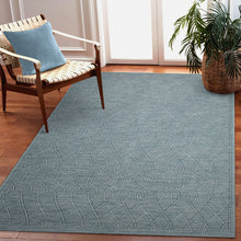 Load image into Gallery viewer, Liora Manne Soleil Wrought Iron Indoor Outdoor Rug Aqua
